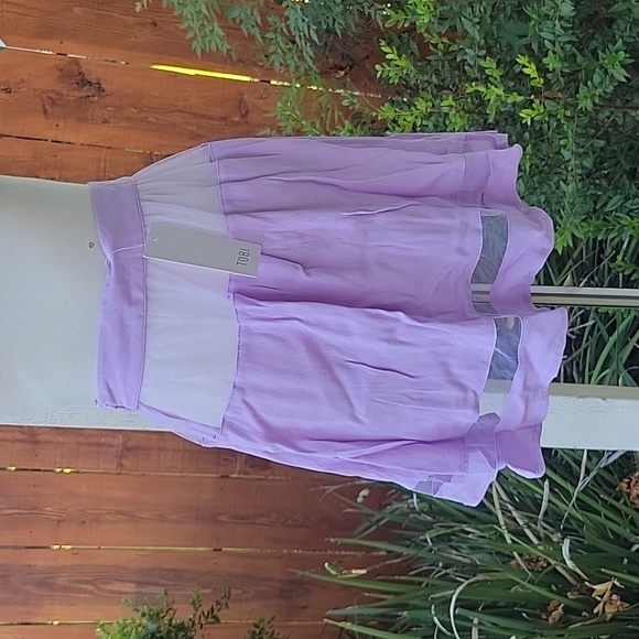 Tobi Light Purple Mini Skirt with Sheer Mesh Panels NWT - Picture 5 of 7